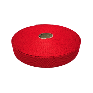 Bomullsband Canvas Ljusröd