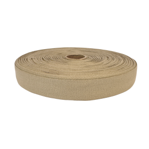 Bomullsband Herringbone Beige