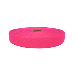 Bomullsband Herringbone Cerise