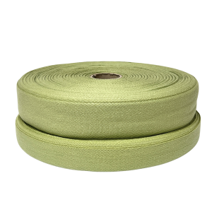 Bomullsband Herringbone Pistage