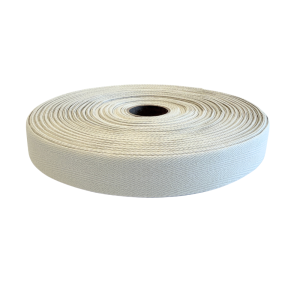 Bomullsband Herringbone Kitt