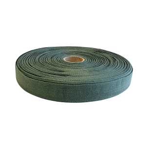 Bomullsband Herringbone Militärgrön