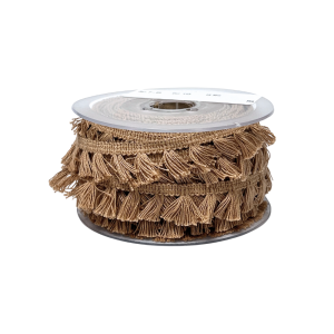 Frans Bomull Med Tofs Beige