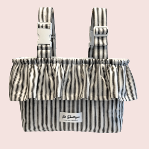 Buggy Bag Ticking Stripe Brun