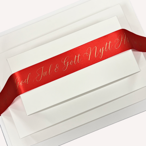 Satinband God Jul & Gott Nytt År Röd