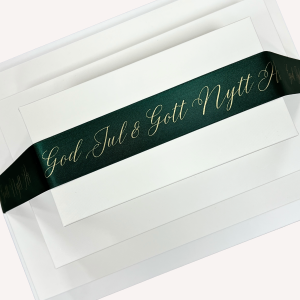 Satinband God Jul & Gott Nytt År Mörkgrön
