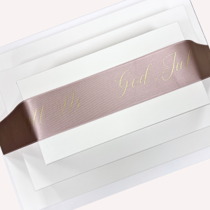 Satinband God Jul & Gott Nytt År Dimrosa