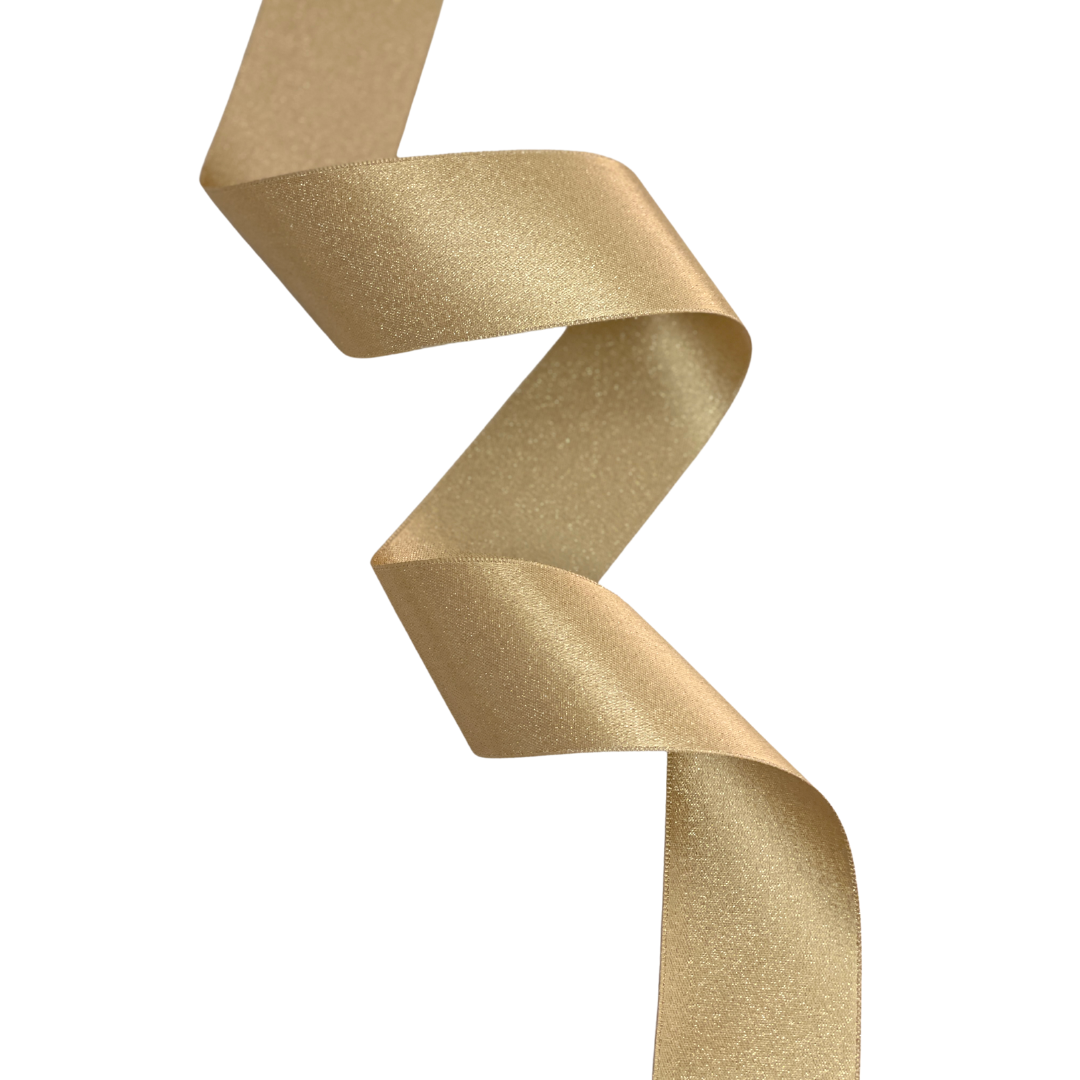 Satinband Glitz Guld
