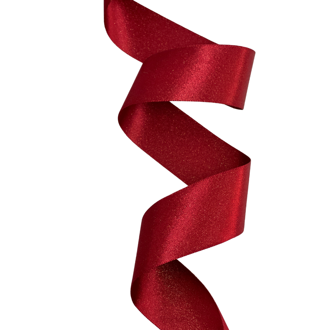 Satinband Glitz Röd