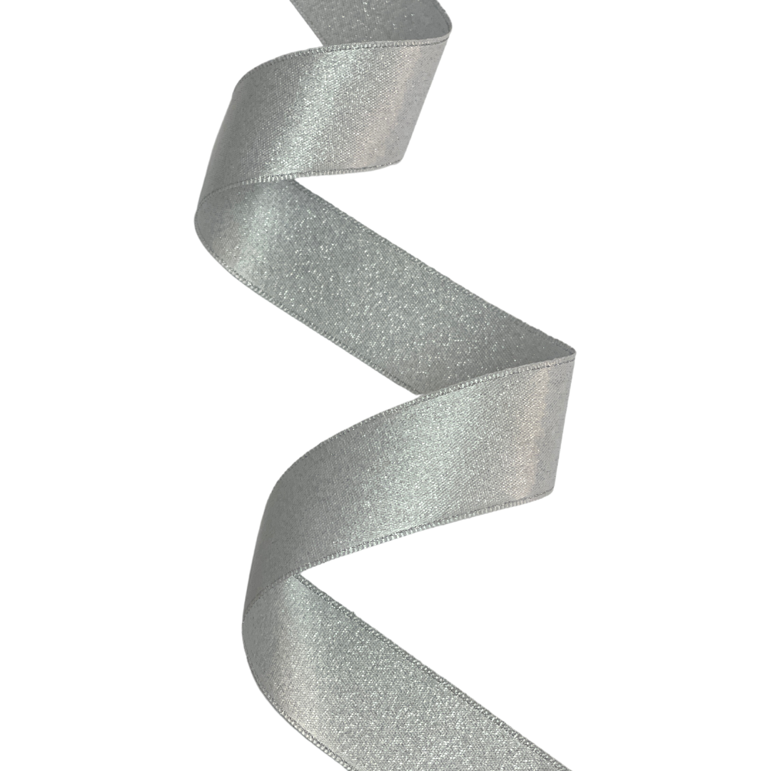 Satinband Glitz Silver
