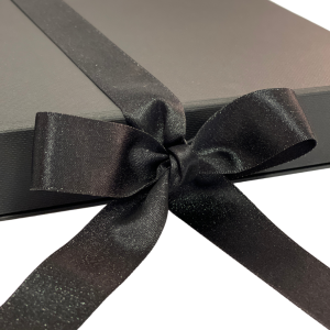 Satinband Glitz Svart