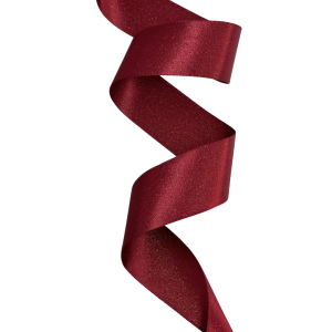 Satinband Glitz Vinröd