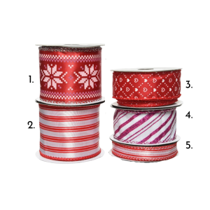 Dekorband Ståltråd Julmix Röd