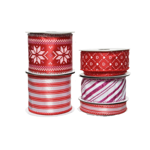 Dekorband Ståltråd Julmix Röd