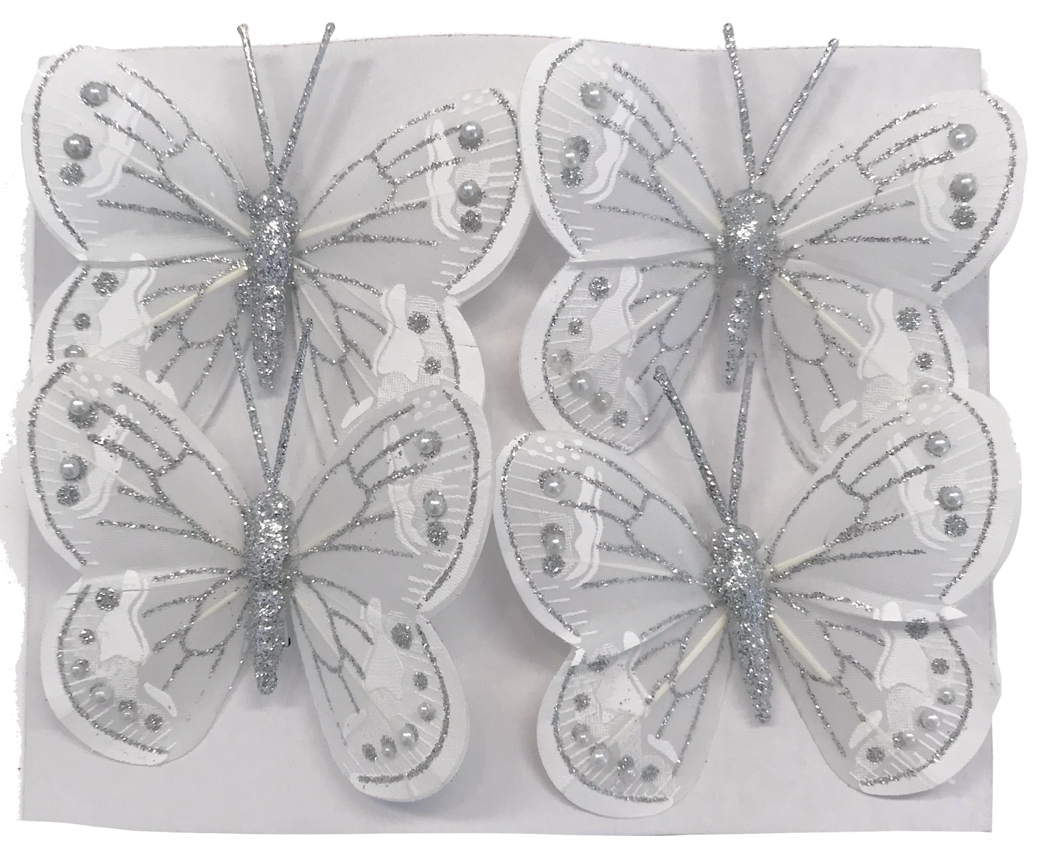 Fjärilar Sweet Pearl Vit Silver