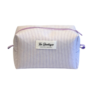 Make Up Box Stripe Lila