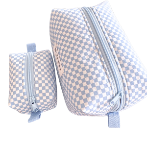 Tyg Baby Check Ljusblå