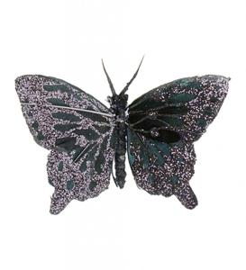 Fjärilar Glitter Svart