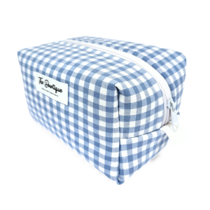 Necessär Make-Up Box Gingham Ljusblå