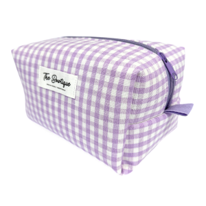 Necessär Make-Up Box Mini Check Lavendel