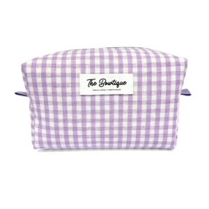 Necessär Make-Up Box Mini Check Lavendel