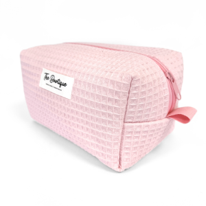 Necessär Make-Up Box Våffel Ljusrosa