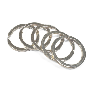 Nyckelring Platt Silver 28mm