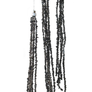 Pärlgirlang Tofs Svart