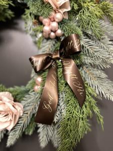 Satinband God Jul & Gott Nytt År Brun