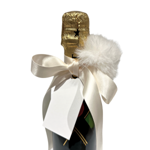 Presentetikett Rosett Pom Antikvit