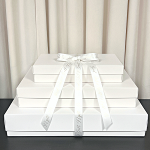 Satinband God Jul & Gott Nytt År Vit