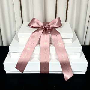 Satinband Merry Christmas Rosé Guld