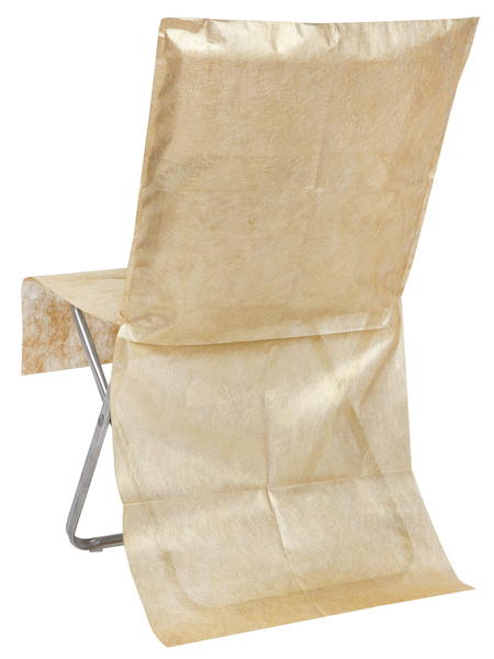 Stolsöverdrag Metallic Guld