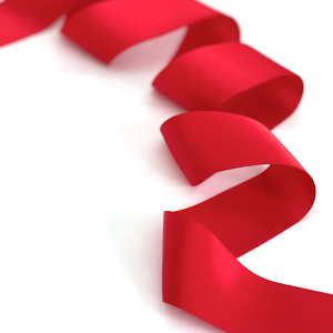 Satinband Adore Julröd 38mm