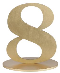Siffra 8 På Fot Guld