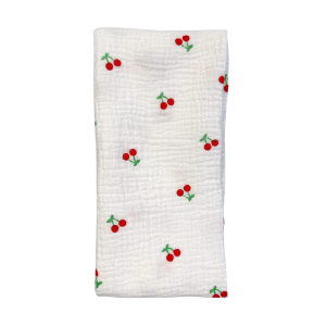 Tyg Muslin Cherry Mini Vit