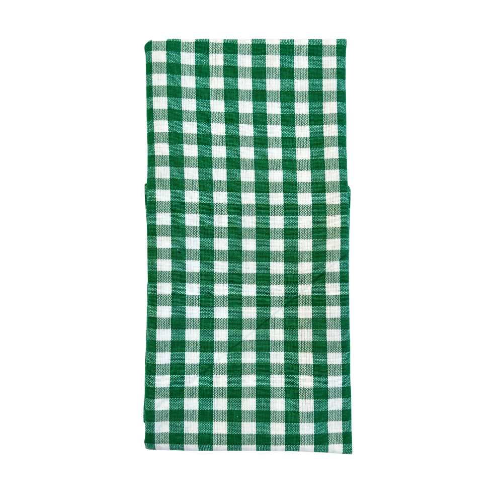 Tyg Gingham Mörkgrön