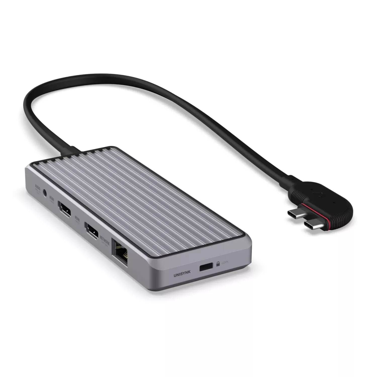 Unisynk 10 Port USB-C Hub 4K 60Hz 100W Grå