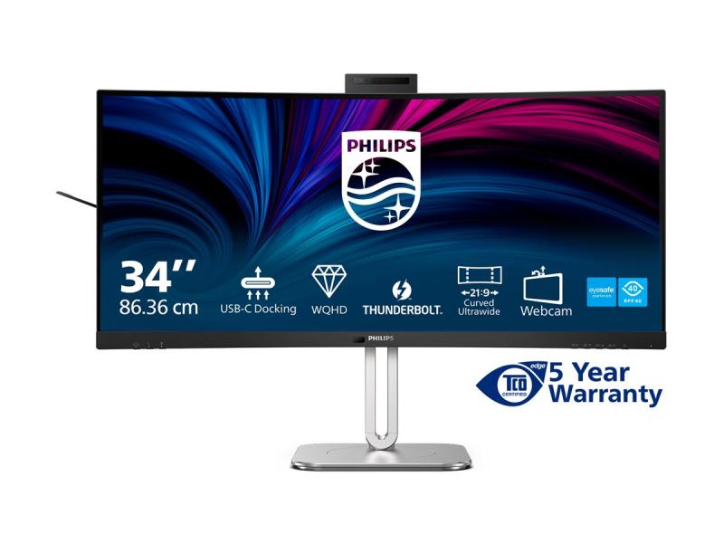 Philips B-line 34B2U6603CH 34" Curved 21:9 VA 100Hz Thunderbolt 4 Dock (90w)