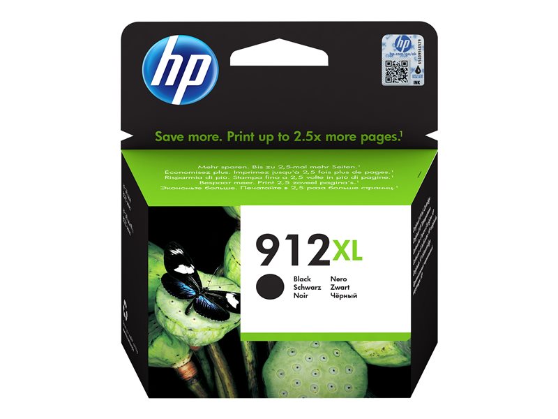 HP 912XL - Lång livslängd - svart - original - bläckpatron