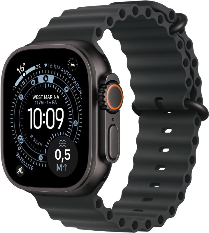 Apple Watch Ultra 3 49mm Black Black Ocean Band