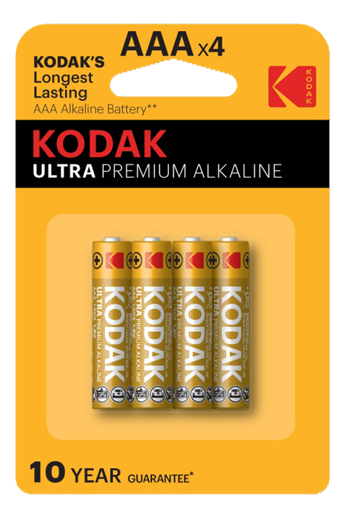 Kodak ultra premium alkaliskt batteri, AAA, 4-pack