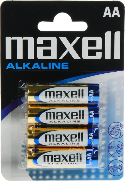 Maxell Alkaline, LR06 / AA batterier, alkaliska, 1,5V, 4-pack