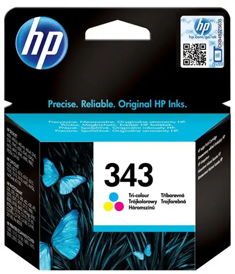 HP 343 - Färg (cyan, magenta, gul) - original - blister - bläckpatron