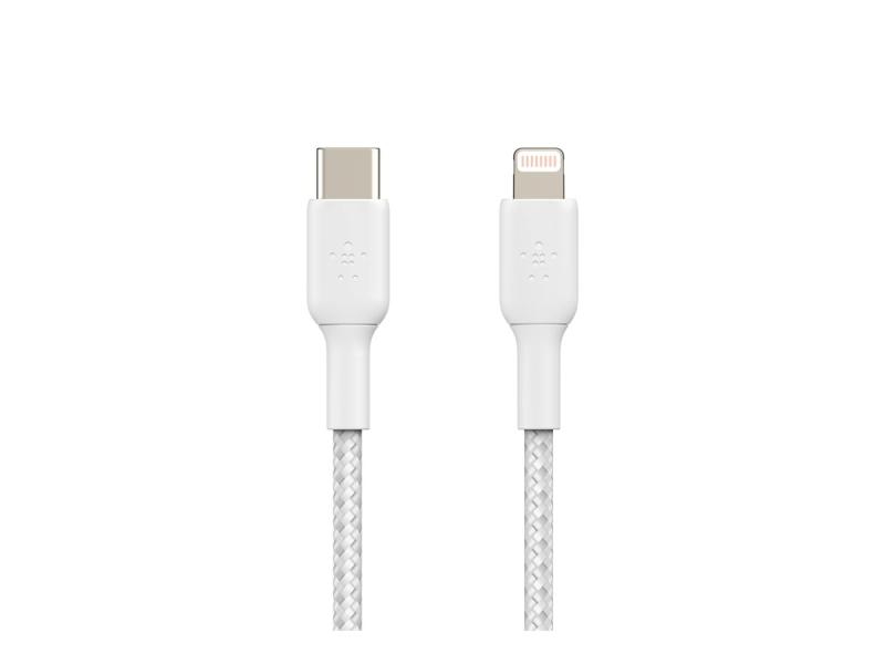 Belkin BoostCharge Lightning - USB-C till  Lightning 2m vit