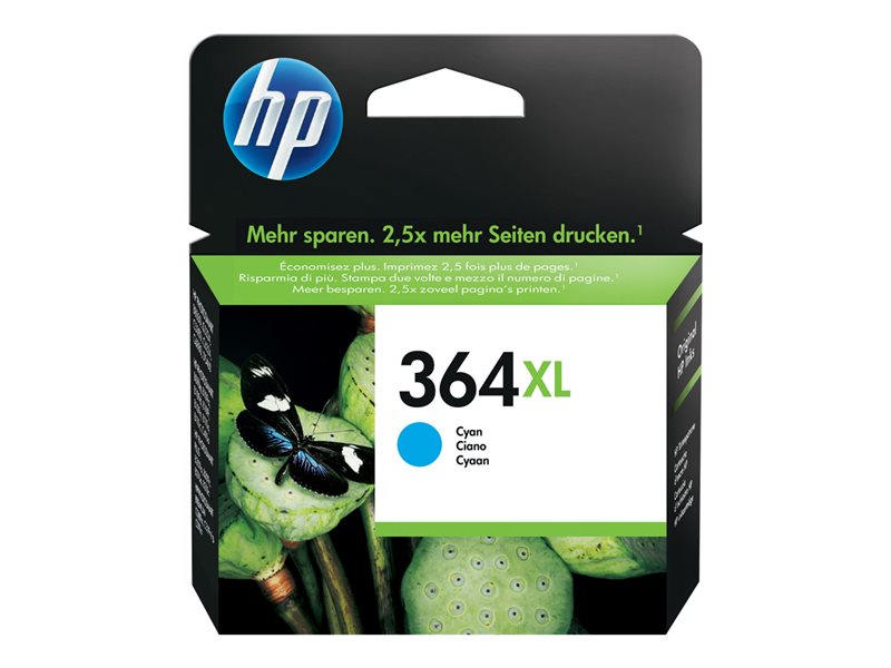 HP 364XL - Lång livslängd - cyan - original - bläckpatron