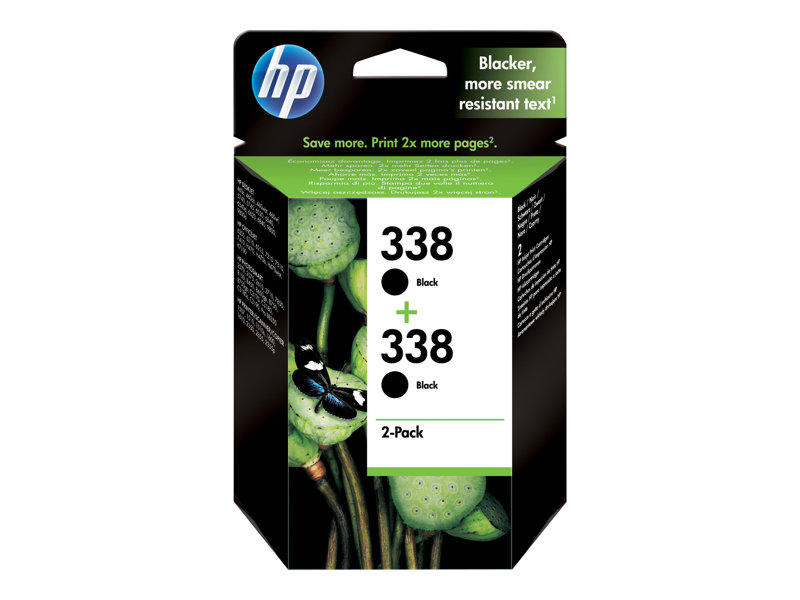 HP 338 - 2-pack - 11 ml - svart - original - bläckpatron