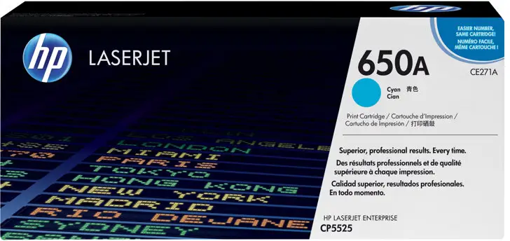 HP 650A - Cyan - original - LaserJet - tonerkassett