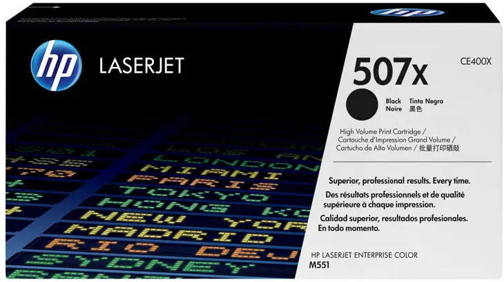 HP 507X - Lång livslängd - svart - original - LaserJet - tonerkassett