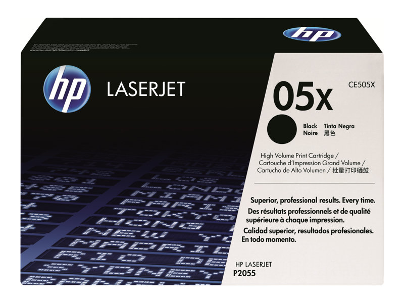 HP 05X - Lång livslängd - svart - original - LaserJet - tonerkassett